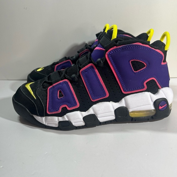 Nike Air More Uptempo 96 Sneakers Black Court Purple DZ5278-001 GS 7Y Women 8.5 - Picture 9 of 12
